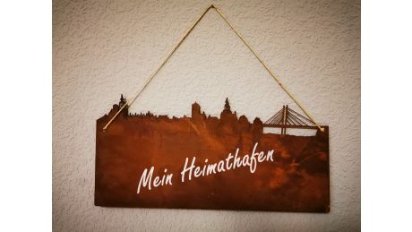 Spruchtafel "Mein Heimathafen" Stralsund